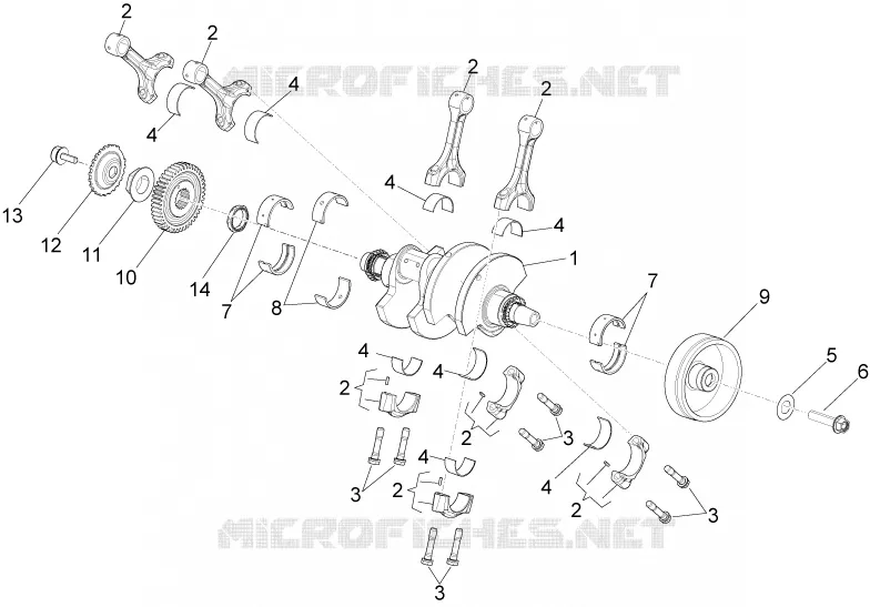 CRANKSHAFT Aprilia APRILIA-MOTORCYCLES 1000 RSV4 2019  RSV4 1000 RR Euro 4 ABS