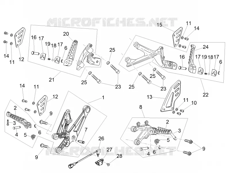 FOOTRESTS Aprilia APRILIA-MOTORCYCLES 1000 RSV4 2019  RSV4 1000 RR Euro 4 ABS