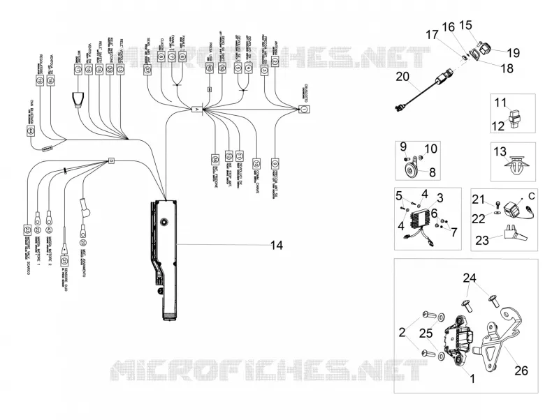 FRONT ELECTRICAL SYSTEM Aprilia APRILIA-MOTORCYCLES 1000 RSV4 2019  RSV4 1000 RR Euro 4 ABS