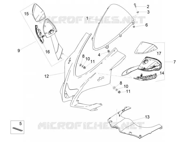 FRONT FAIRING Aprilia APRILIA-MOTORCYCLES 1000 RSV4 2019  RSV4 1000 RR Euro 4 ABS