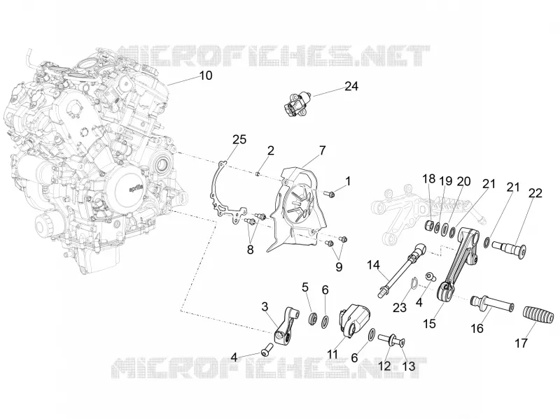 ENGINE - GEAR LEVER - SPROCKET Aprilia APRILIA-MOTORCYCLES 1000 RSV4 2020  RSV4 1000 RR Euro 4 ABS