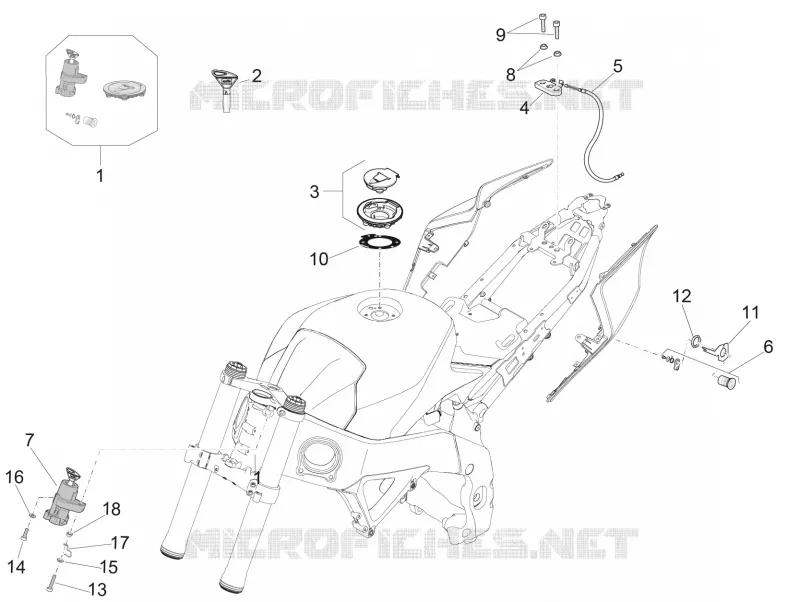 LOCKS Aprilia APRILIA-MOTORCYCLES 1000 RSV4 2019  RSV4 1000 RR Euro 4 ABS