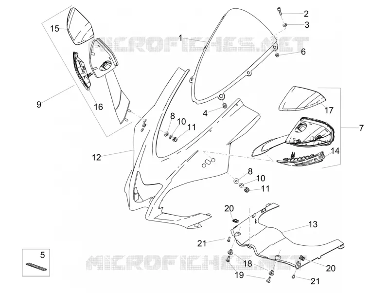 FRONT FAIRING Aprilia APRILIA-MOTORCYCLES 1100 RSV4 2019  RSV4 1100 Racing Factory Euro 4 ABS