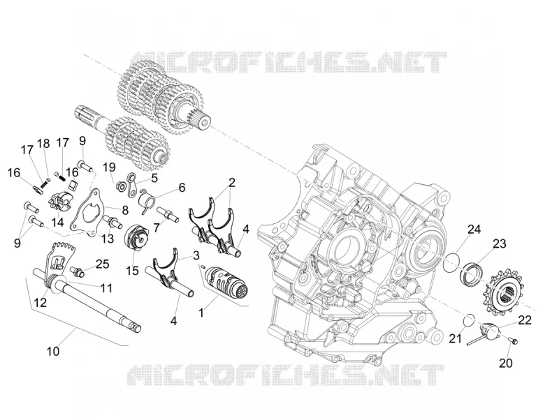GEAR CHANGE MECHANISM Aprilia APRILIA-MOTORCYCLES 900 SHIVER 2019  Shiver 900 Euro 4 ABS NAVI