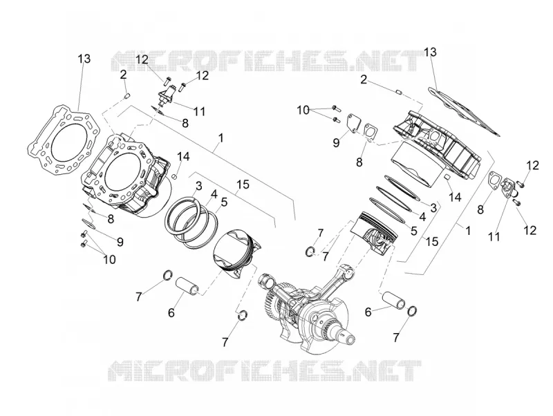 CYLINDER - PISTON Aprilia APRILIA-MOTORCYCLES 900 SHIVER 2020  Shiver 900 Euro 4 ABS NAVI