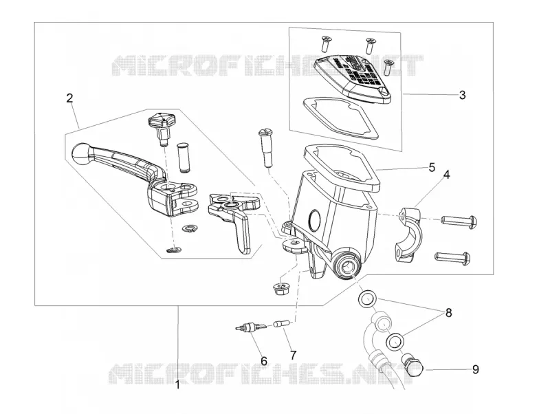 FRONT BRAKE MASTER CYLINDER Aprilia APRILIA-MOTORCYCLES 900 SHIVER 2019  Shiver 900 Euro 4 ABS NAVI