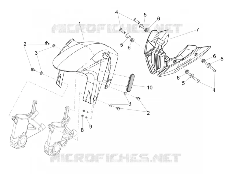 FRONT FENDER - LOWER FAIRING Aprilia APRILIA-MOTORCYCLES 900 SHIVER 2020  Shiver 900 Euro 4 ABS NAVI