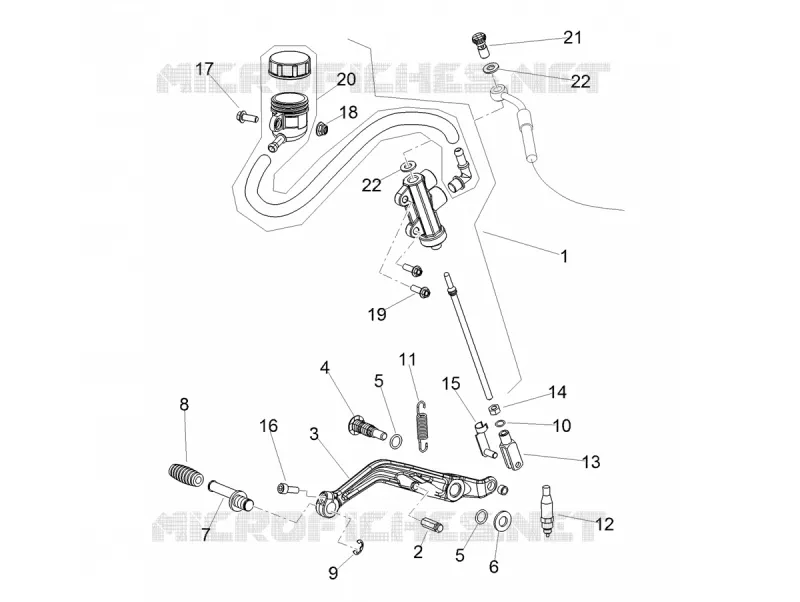 REAR BRAKE MASTER CYLINDER Aprilia APRILIA-MOTORCYCLES 900 SHIVER 2020  Shiver 900 Euro 4 ABS NAVI