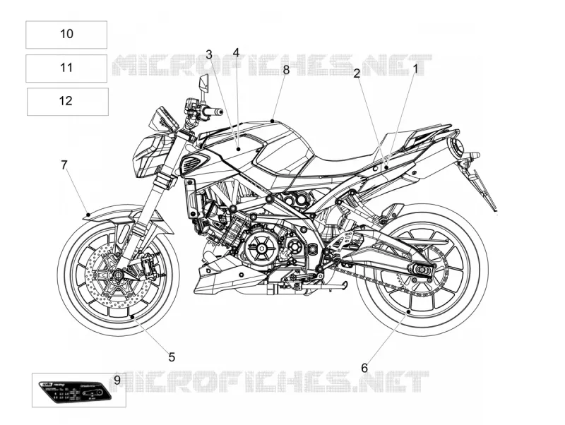 STICKERS Aprilia APRILIA-MOTORCYCLES 900 SHIVER 2020  Shiver 900 Euro 4 ABS NAVI