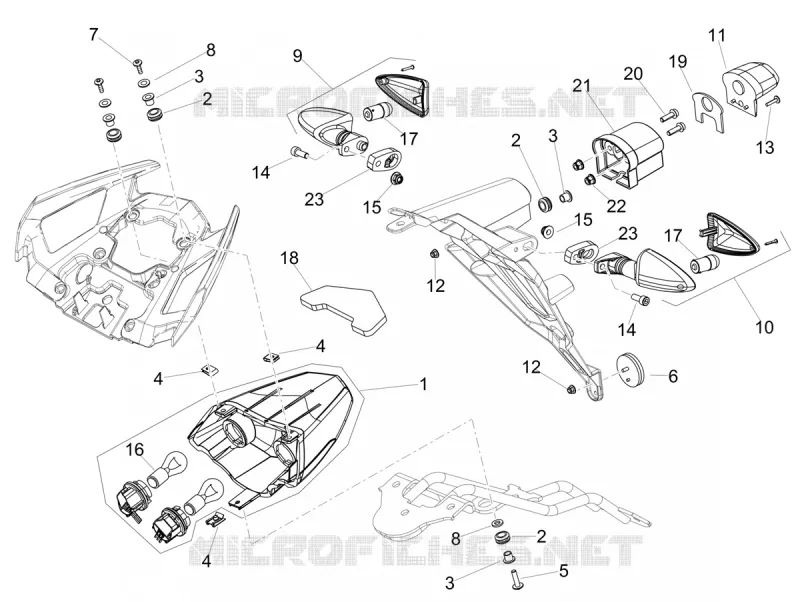 TAIL LIGHTS Aprilia APRILIA-MOTORCYCLES 900 SHIVER 2020  Shiver 900 Euro 4 ABS NAVI