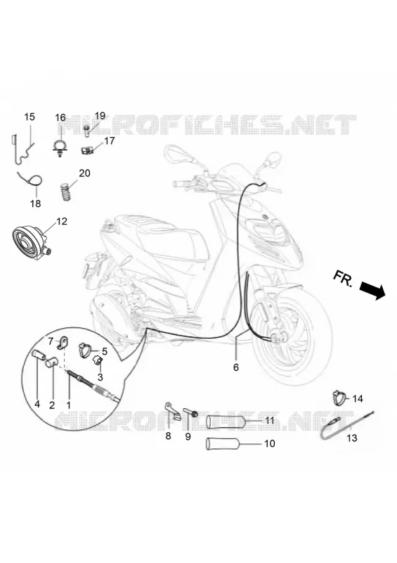 BRAKE CABLE - SPEEDOMETER Aprilia APRILIA-SCOOTER 150 SR 2018  SR 150 4T/3V