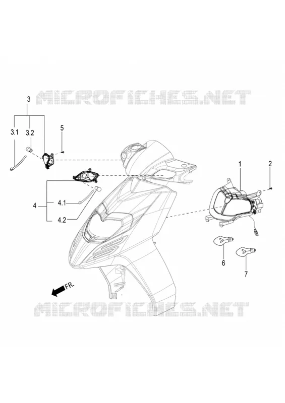 HEADLIGHT - INDICATORS Aprilia APRILIA-SCOOTER 150 SR 2018  SR 150 4T/3V
