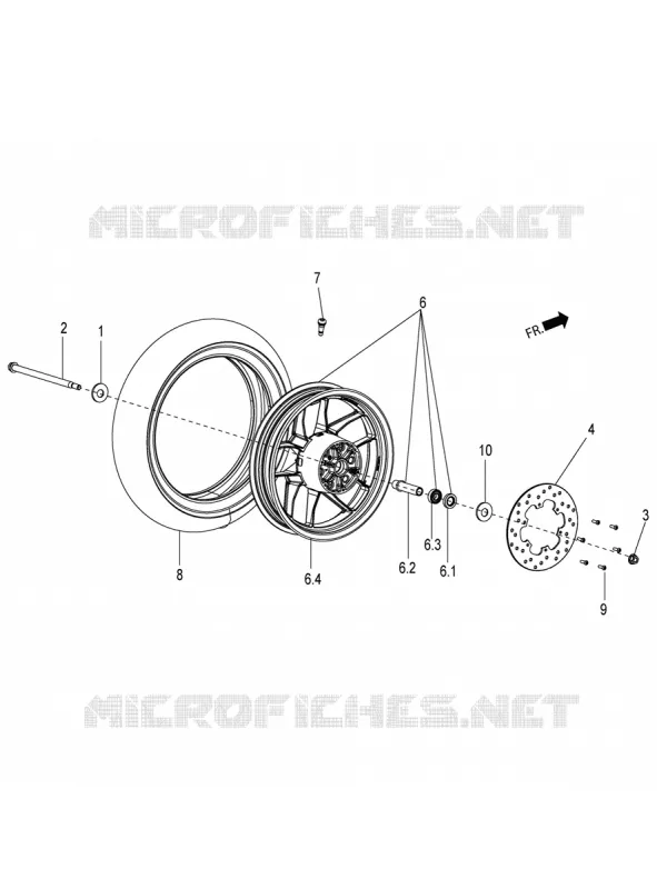 Front wheel Aprilia APRILIA-SCOOTER 125 SR 2019  SR 125 HE CARB
