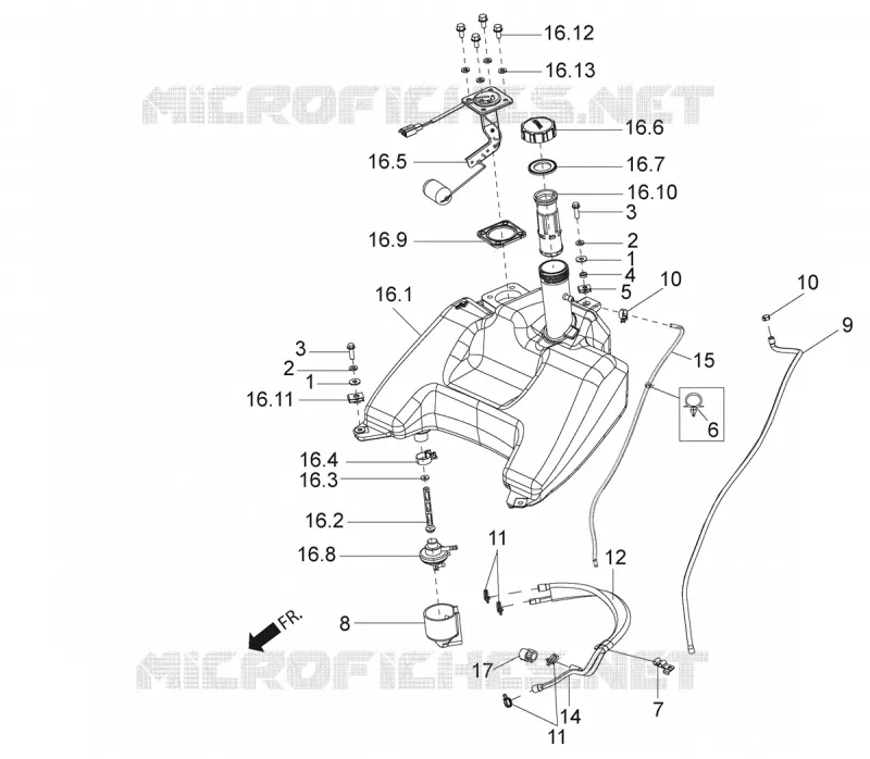 Tank Aprilia APRILIA-SCOOTER 125 SR 2019  SR 125 HE CARB