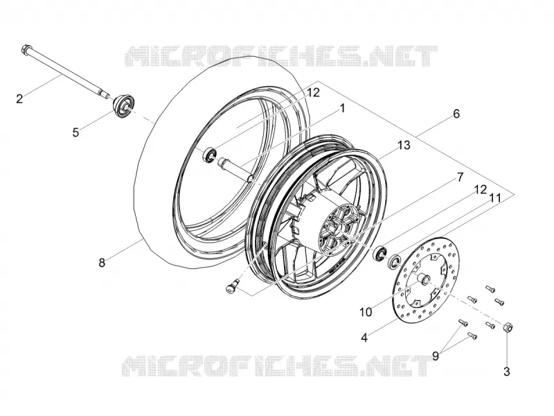 FRONT WHEEL Aprilia APRILIA-SCOOTER 150 SR 2018  SR 150 HE CARB