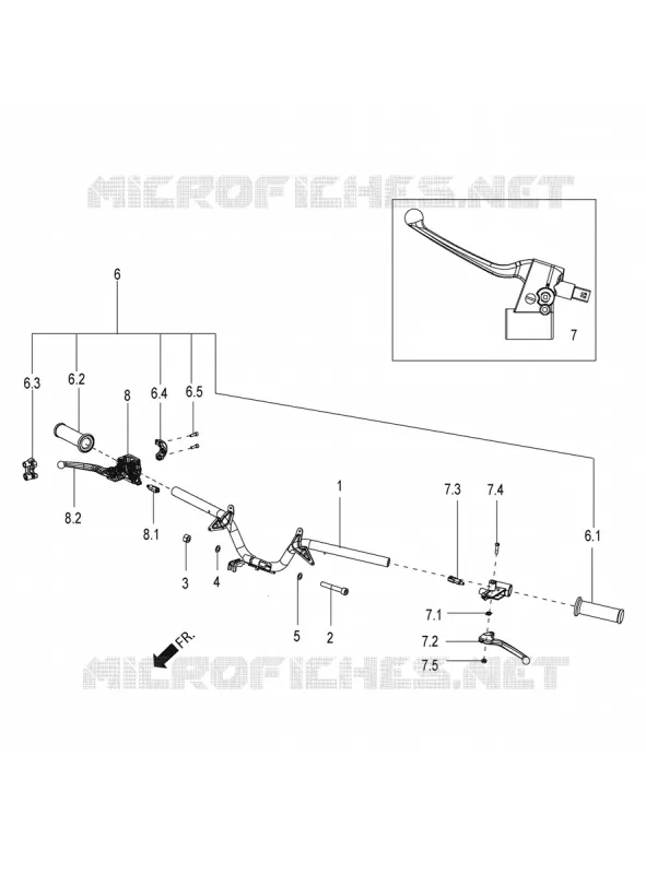 HANDLEBAR Aprilia APRILIA-SCOOTER 150 SR 2018  SR 150 HE CARB