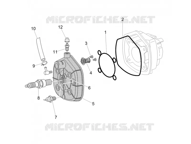 CYLINDER HEAD - VALVES Aprilia APRILIA-SCOOTER 50 SR 2018  SR 50 R H2O 2T Euro 4