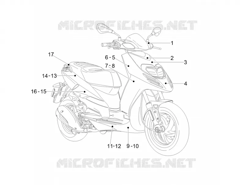 STICKERS - LABELS Aprilia APRILIA-SCOOTER 150 SR 2019  SR 150 RACE