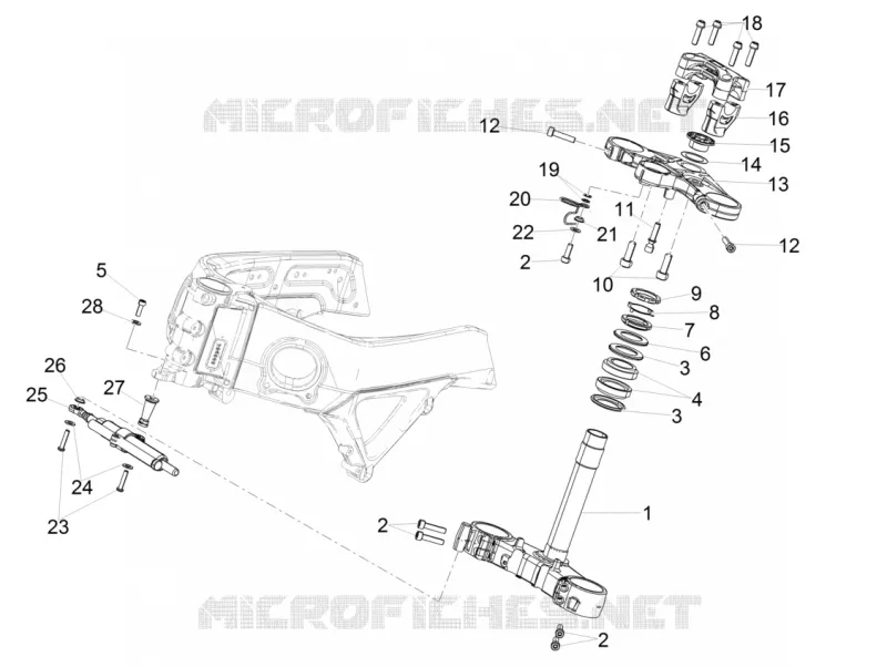 STEERING Aprilia APRILIA-MOTORCYCLES 1100 TUONO 2019  Tuono V4 1100 RR Euro 4 ABS