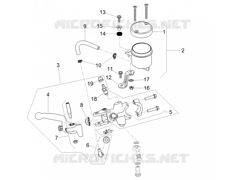 FRONT BRAKE MASTER CYLINDER Aprilia APRILIA-MOTORCYCLES 1100 TUONO 2019  Tuono V4 1100 RR Euro 4 ABS