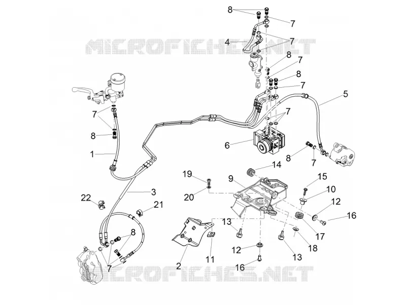 ABS brake system Aprilia APRILIA-MOTORCYCLES 1100 TUONO 2019  Tuono V4 Factory 1100  Euro 4 Superpole ABS