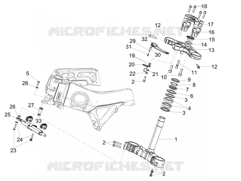 STEERING Aprilia APRILIA-MOTORCYCLES 1100 TUONO 2019  Tuono V4 Factory 1100 Euro 4 Superpole ABS