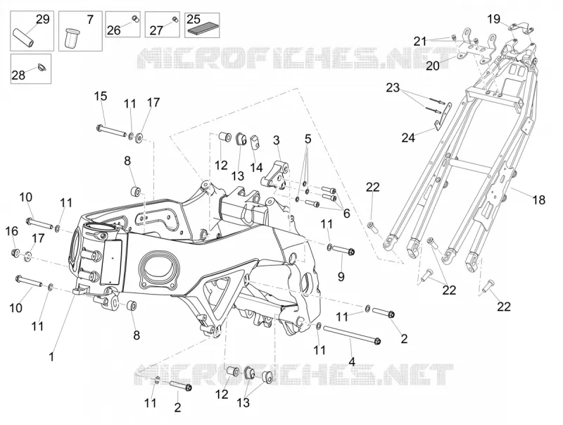 FRAME Aprilia APRILIA-MOTORCYCLES 1100 TUONO 2020  Tuono V4 Factory 1100 Euro 4 Superpole ABS