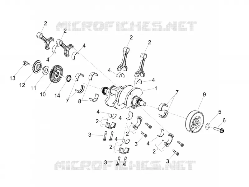 CRANKSHAFT Aprilia APRILIA-MOTORCYCLES 1100 TUONO 2020  Tuono V4 Factory 1100 Euro 4 Superpole ABS