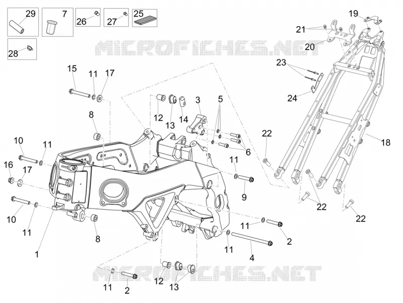 FRAME Aprilia APRILIA-MOTORCYCLES 1100 TUONO 2020  Tuono V4 Factory 1100 Euro 4 Superpole ABS
