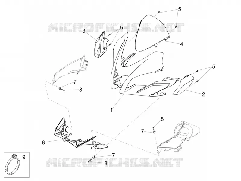 FRONT FAIRING Aprilia APRILIA-MOTORCYCLES 1100 TUONO 2020  Tuono V4 Factory 1100 Euro 4 Superpole ABS