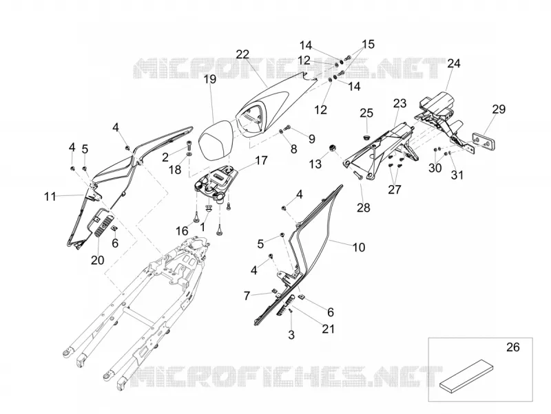 REAR FAIRINGS Aprilia APRILIA-MOTORCYCLES 1100 TUONO 2020  Tuono V4 Factory 1100 Euro 4 Superpole ABS