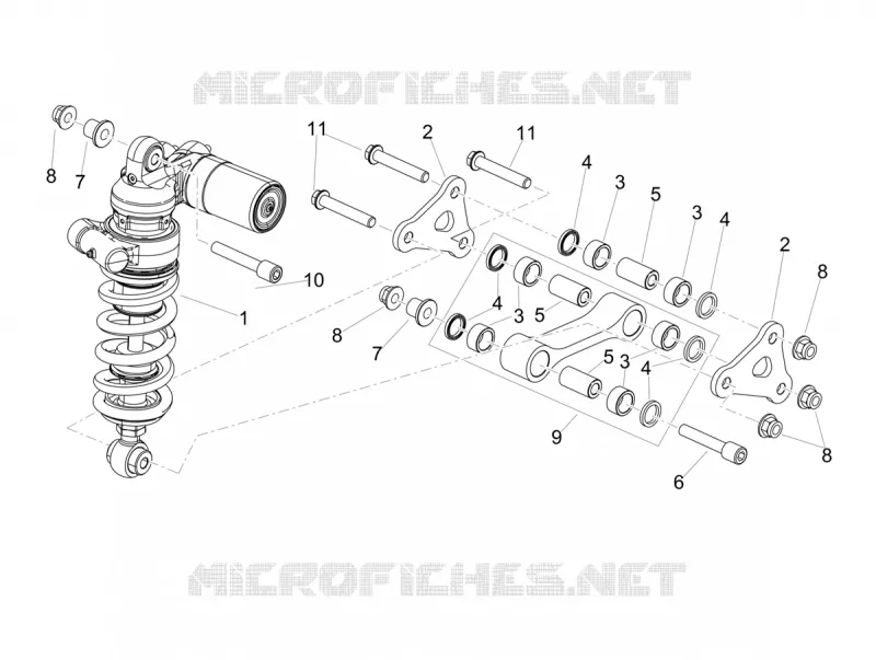 SHOCK ABSORBER Aprilia APRILIA-MOTORCYCLES 1100 TUONO 2020  Tuono V4 Factory 1100 Euro 4 Superpole ABS