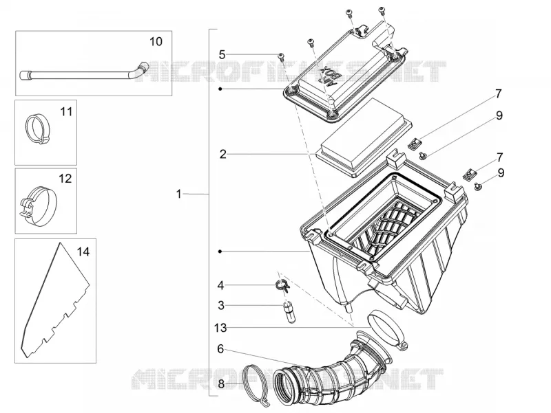 AIR BOX Aprilia APRILIA-MOTORCYCLES 125 TUONO 2020  Tuono 125 4T Euro 4 ABS