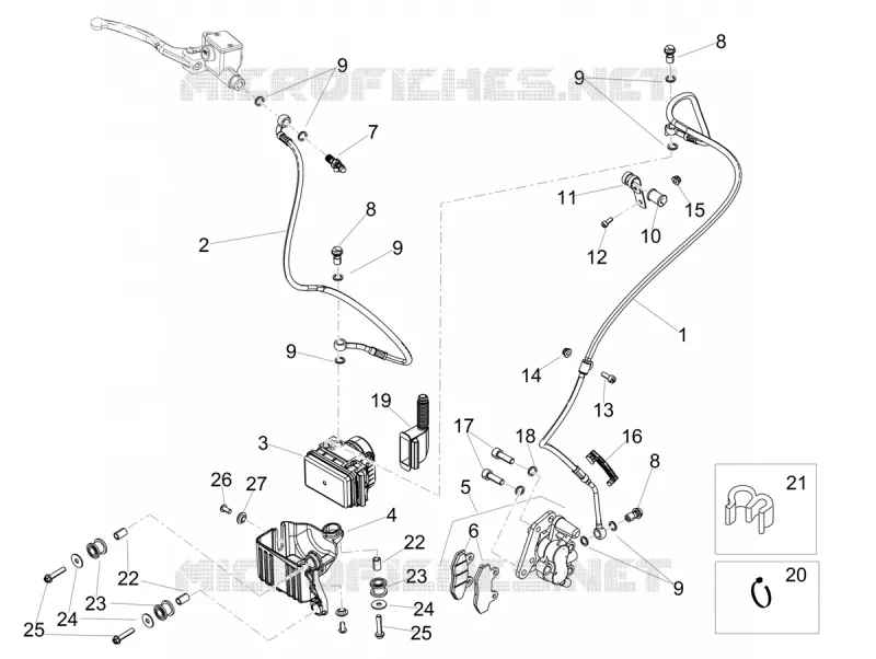 ABS BRAKE SYSTEM Aprilia APRILIA-MOTORCYCLES 125 SX 2020  SX 125 Euro 4