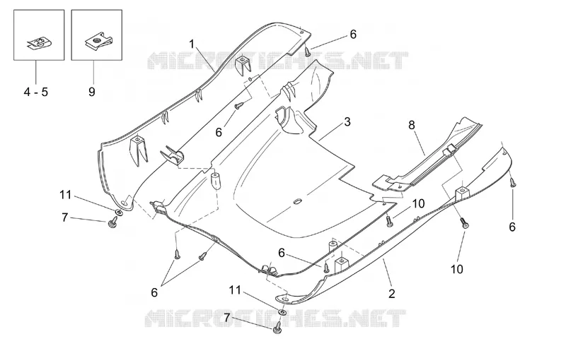 Central body - Underpanel Aprilia APRILIA-SCOOTER 150 MOJITO 2007  Mojito