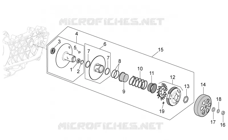 Clutch Aprilia APRILIA-SCOOTER 125 MOJITO 2005  Mojito