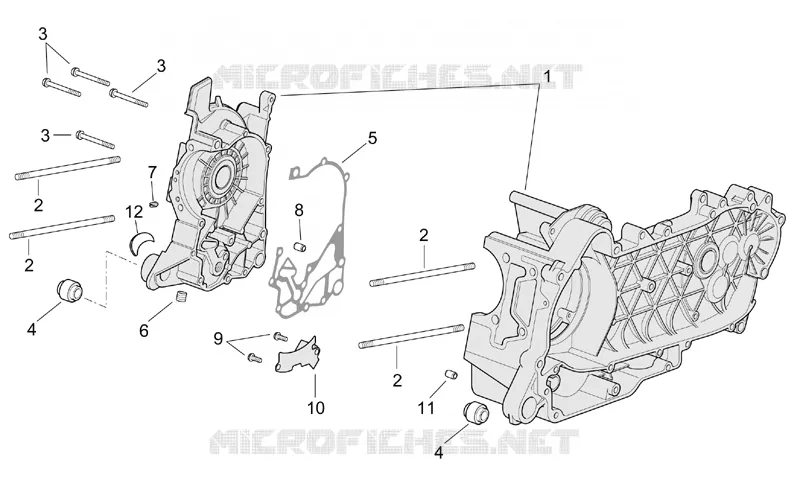 Crank-case Aprilia APRILIA-SCOOTER 125 MOJITO 2004  Mojito