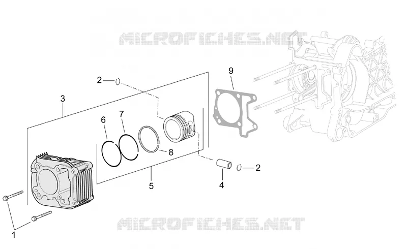 Cylinder - Piston Aprilia APRILIA-SCOOTER 150 MOJITO 2003  Mojito