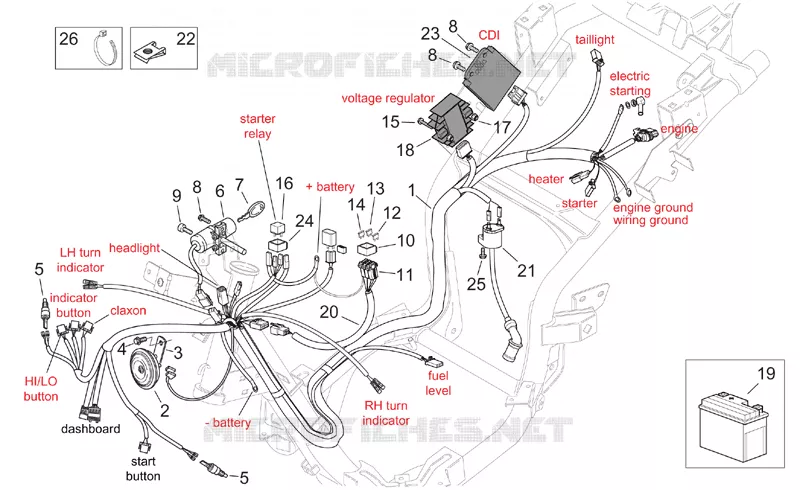 Electrical system - RETRO' Aprilia APRILIA-SCOOTER 125 MOJITO 2004  Mojito