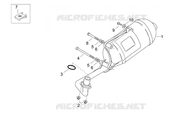 Exhaust unit Aprilia APRILIA-SCOOTER 125 MOJITO 2004  Mojito