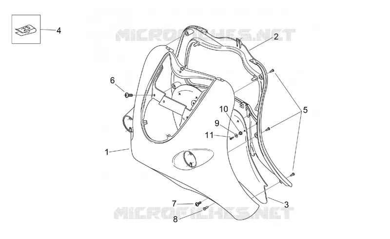 Front body - Shield Aprilia APRILIA-SCOOTER 125 MOJITO 2003  Mojito