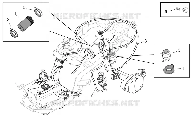 Fuel vapour recover system Aprilia APRILIA-SCOOTER 125 MOJITO 2006  Mojito