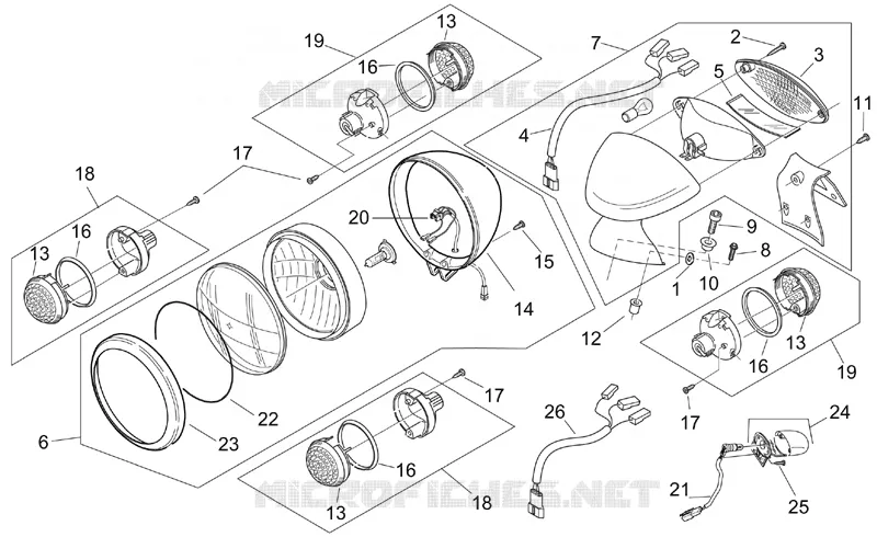 Lights - CUSTOM EU Aprilia APRILIA-SCOOTER 125 MOJITO 2005  Mojito