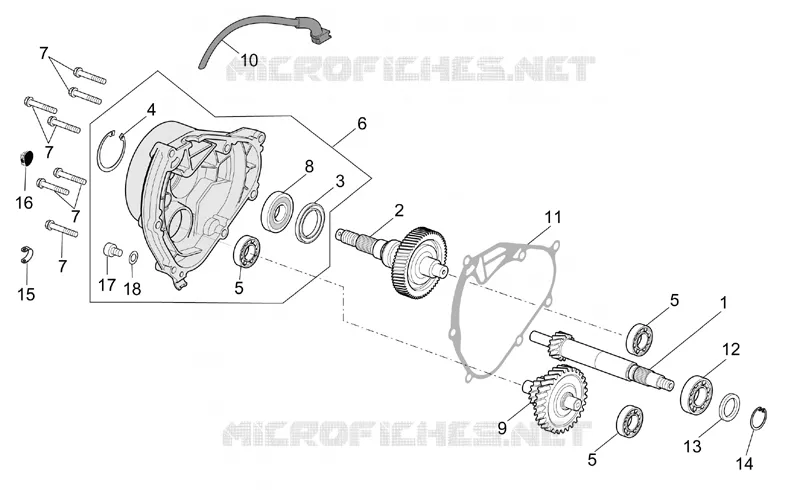 Transmission final drive Aprilia APRILIA-SCOOTER 125 MOJITO 2006  Mojito