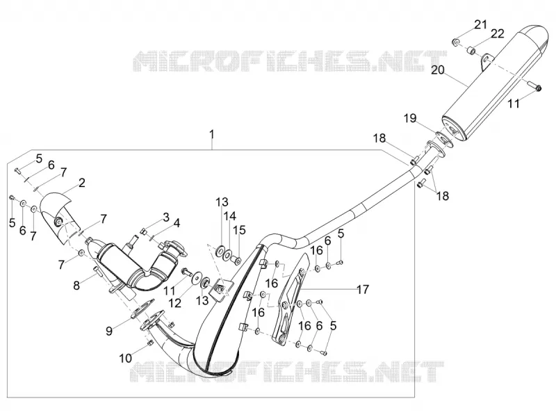 EXHAUST MUFFLER Aprilia APRILIA-MOTORCYCLES 50 SX 2019  SX 50 Low Seat Euro 4