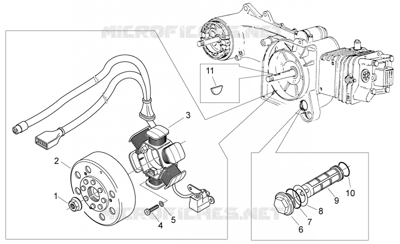 Cdi magneto assy Aprilia APRILIA-SCOOTER 125 MOJITO 2001  Mojito