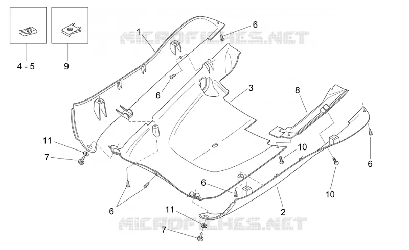 Central body - Underpanel Aprilia APRILIA-SCOOTER 125 MOJITO 2000  Mojito