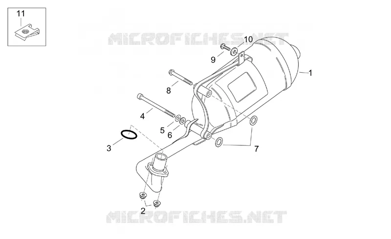 Exhaust unit Aprilia APRILIA-SCOOTER 125 MOJITO 2000  Mojito