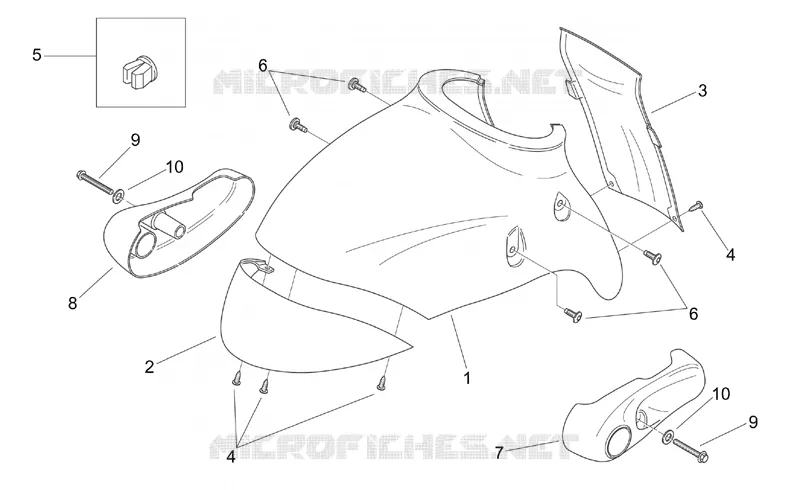 Front body - Front mudguard Aprilia APRILIA-SCOOTER 125 MOJITO 1999  Mojito