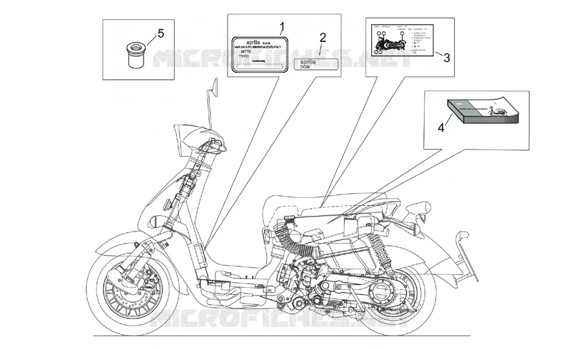 Plate set and handbook Aprilia APRILIA-SCOOTER 125 MOJITO 1999  Mojito